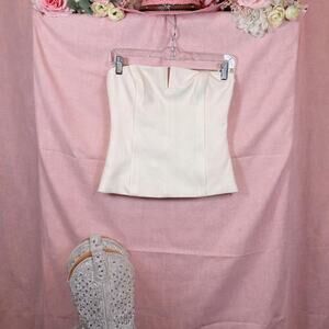 White zara corset top design